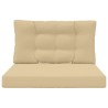 Coussin de canapé d'extérieur 2 pcs Beige Polyester 531294531294