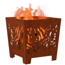 Braise Marron 40 x 40 x 40 cm Acier patiné 531296531296