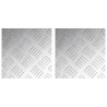 Nez de marche Carré 2 pcs Argenté 20 x 20 cm Aluminium 531302531302