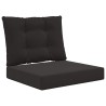 Coussin de canapé d'extérieur 2 pcs Noir Polyester 531303531303