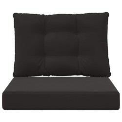 Coussin de canapé d'extérieur 2 pcs Noir Polyester 531303531303
