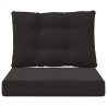 Coussin de canapé d'extérieur 2 pcs Noir Polyester 531303531303