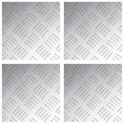 Nez de marche Carré 4 pcs Argenté 20 x 20 cm Aluminium 531304531304