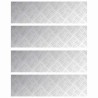 Nez de marche Rectangulaire 4 pcs Argenté 70 x 20 cm Aluminium 531305531305