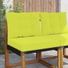 Coussin de canapé d'extérieur 2 pcs Vert Polyester 531306531306