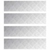 Nez de marche Rectangulaire 4 pcs Argenté 80 x 20 cm Aluminium 531310531310