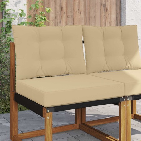 Coussin de canapé d'extérieur 2 pcs Beige Polyester 531311531311