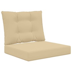 Coussin de canapé d'extérieur 2 pcs Beige Polyester 531311531311