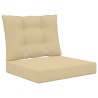 Coussin de canapé d'extérieur 2 pcs Beige Polyester 531311531311