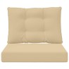 Coussin de canapé d'extérieur 2 pcs Beige Polyester 531311531311