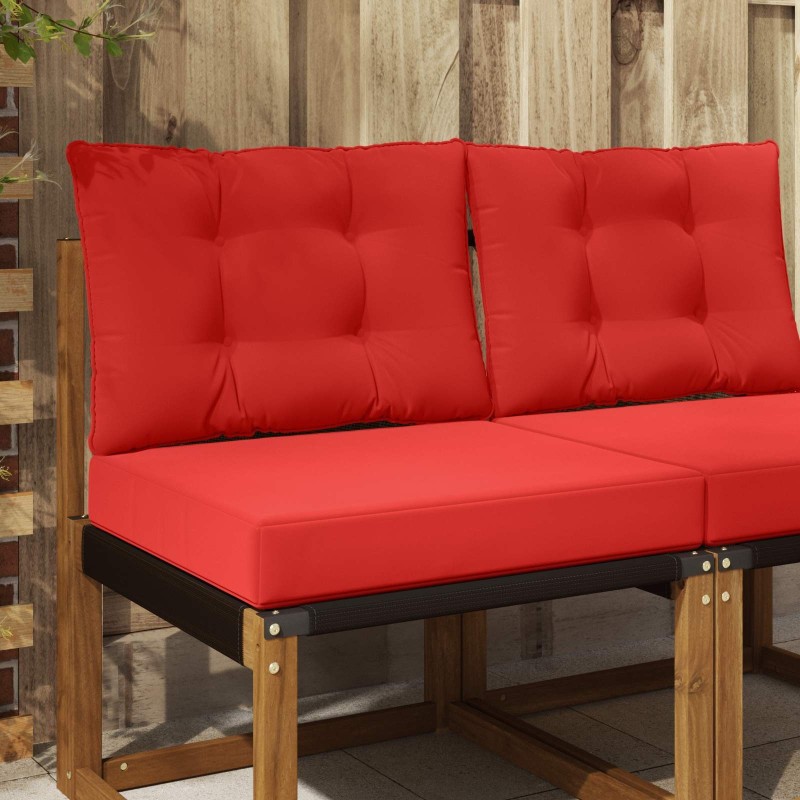 Coussin de canapé d'extérieur 2 pcs Rouge Polyester 531312531312