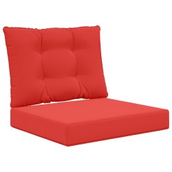 Coussin de canapé d'extérieur 2 pcs Rouge Polyester 531312531312