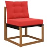 Coussin de canapé d'extérieur 2 pcs Rouge Polyester 531312531312