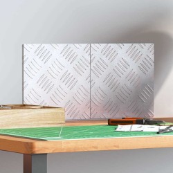 Nez de marche Carré 2 pcs Argenté 20 x 20 cm Aluminium 531316531316