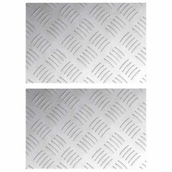 Nez de marche Rectangulaire 2 pcs Argenté 30 x 20 cm Aluminium 531318531318