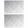 Nez de marche Rectangulaire 2 pcs Argenté 30 x 20 cm Aluminium 531318531318