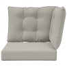 Coussin de canapé d'extérieur 3 pcs Gris Polyester 531321531321