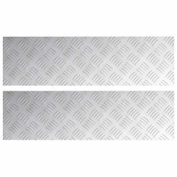 Nez de marche Rectangulaire 2 pcs Argenté 70 x 20 cm Aluminium 531324531324