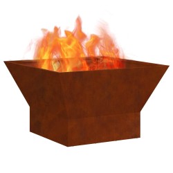 Foyer de cheminée Marron 60 x 60 x 35 cm Acier patiné 531327531327