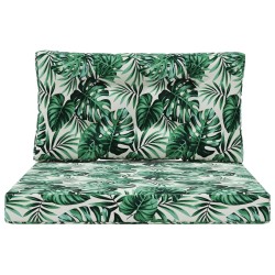 Coussin de canapé d'extérieur 2 pcs Motif feuille Polyester 531329531329