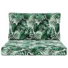Coussin de canapé d'extérieur 2 pcs Motif feuille Polyester 531329531329