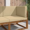Coussin de canapé d'extérieur 3 pcs Beige Polyester 531332531332