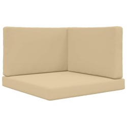 Coussin de canapé d'extérieur 3 pcs Beige Polyester 531332531332