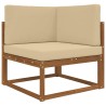 Coussin de canapé d'extérieur 3 pcs Beige Polyester 531332531332