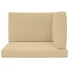 Coussin de canapé d'extérieur 3 pcs Beige Polyester 531332531332