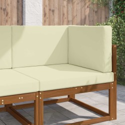 Coussin de canapé d'extérieur 3 pcs Crème Polyester 531333531333