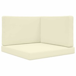 Coussin de canapé d'extérieur 3 pcs Crème Polyester 531333531333