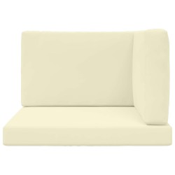Coussin de canapé d'extérieur 3 pcs Crème Polyester 531333531333