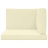 Coussin de canapé d'extérieur 3 pcs Crème Polyester 531333531333