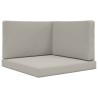 Coussin de canapé d'extérieur 3 pcs Gris Polyester 531334531334
