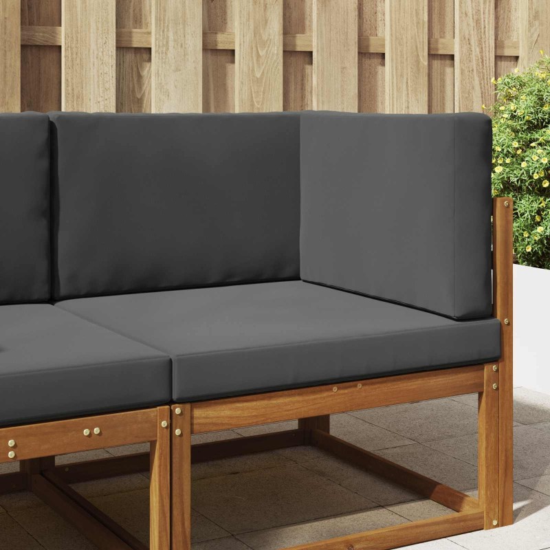 Coussin de canapé d'extérieur 3 pcs Anthracite Polyester 531335531335