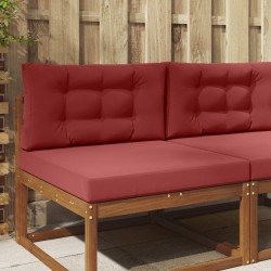 Coussin de canapé d'extérieur 2 pcs Bordeaux Polyester 531336531336