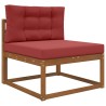 Coussin de canapé d'extérieur 2 pcs Bordeaux Polyester 531336531336