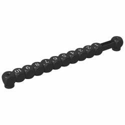 Pions de table de football 2 pcs Noir 30 x 2,2 x 2,9 cm HIPS 531337531337