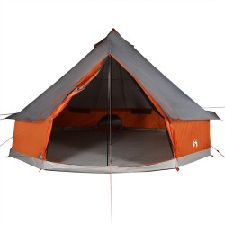 Tente familiale tipi 6 personnes gris et orange imperméable 531338531338
