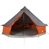 Tente familiale tipi 6 personnes gris et orange imperméable 531338531338
