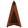 Foyer de cheminée Marron 58 x 40 x 100 cm Acier patiné 531339531339