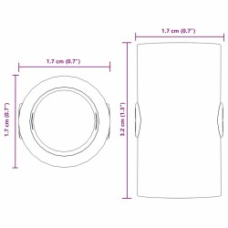 Bouchons de table de baby-foot 10 pcs Noir 1,7 x 1,7 x 3,2 cm 531340531340