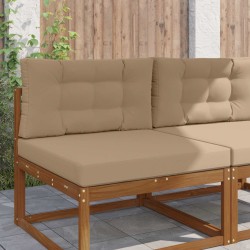 Coussin de canapé d'extérieur 2 pcs Taupe Polyester 531341531341