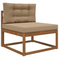 Coussin de canapé d'extérieur 2 pcs Taupe Polyester 531341531341