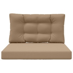 Coussin de canapé d'extérieur 2 pcs Taupe Polyester 531341531341