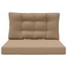 Coussin de canapé d'extérieur 2 pcs Taupe Polyester 531341531341