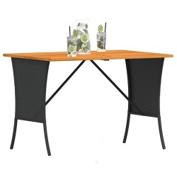 Table de jardin avec dessus en bois d'acacia noir 105x75x72 cm 531342531342