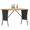 Table de jardin avec dessus en bois d'acacia noir 105x75x72 cm 531342531342