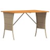 Table de jardin avec dessus en bois d'acacia beige 105x75x72 cm 531343531343