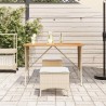 Table de jardin avec dessus en bois d'acacia beige 105x75x72 cm 531343531343